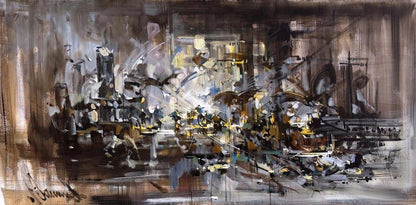 Işığın Patlaması Yağlı Boya Tablosu