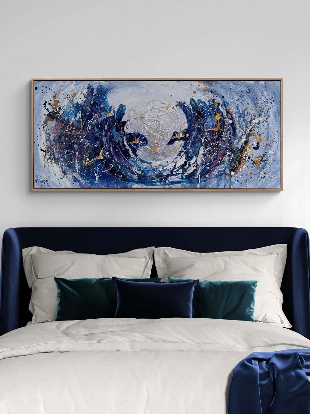 Işıkla Uçan Kuşlar Yağlı Boya Tablosu