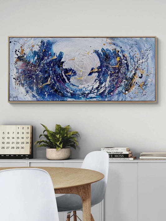 Işıkla Uçan Kuşlar Yağlı Boya Tablosu