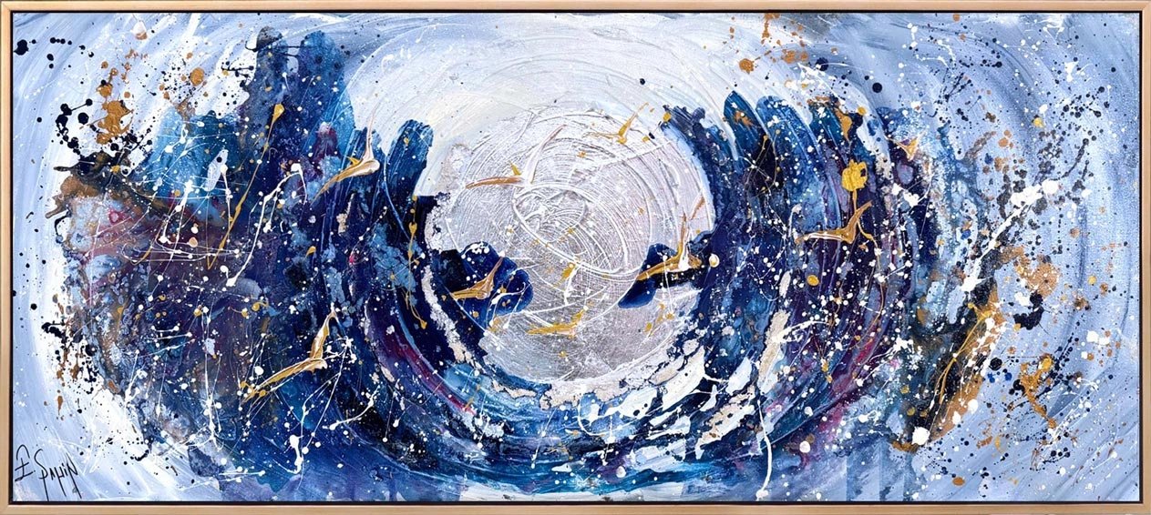 Işıkla Uçan Kuşlar Yağlı Boya Tablosu