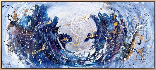 Işıkla Uçan Kuşlar Yağlı Boya Tablosu