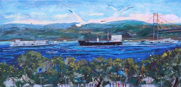 Istanbul Bosphorus Oil Painting