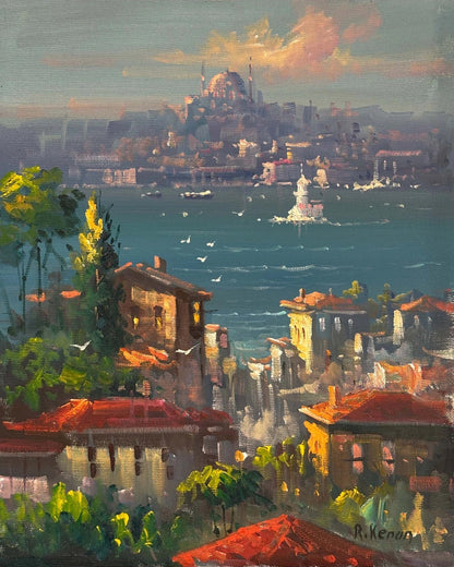 İstanbul Boğazına Seyir Yağlı Boya Tablosu