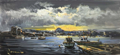 İstanbul Boğazının İhtişamı Yağlı Boya Tablosu