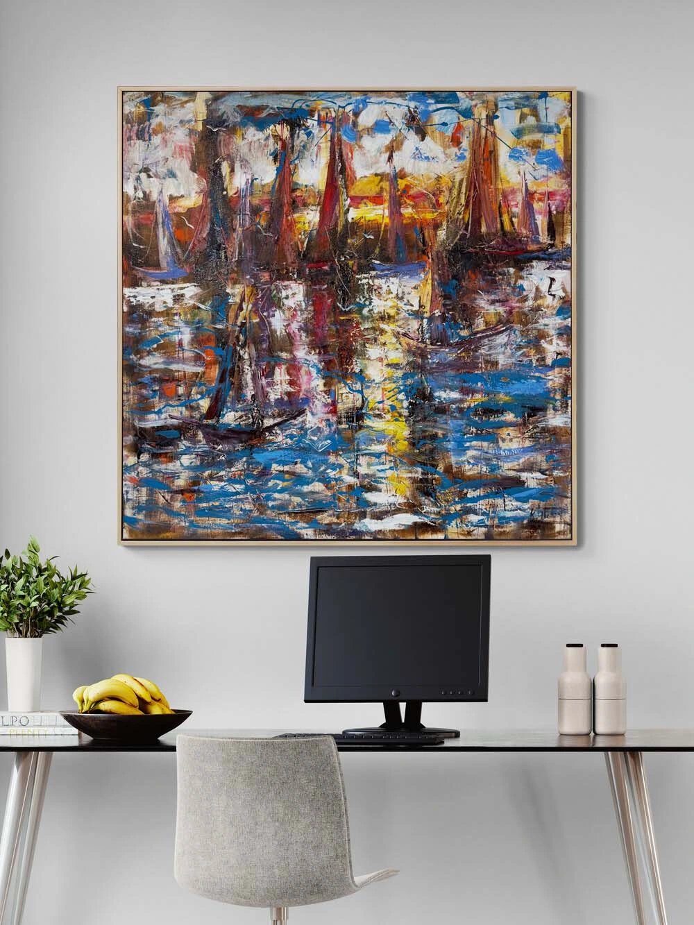 İstanbul'da Kuşların Şarkısı Yağlı Boya Tablosu