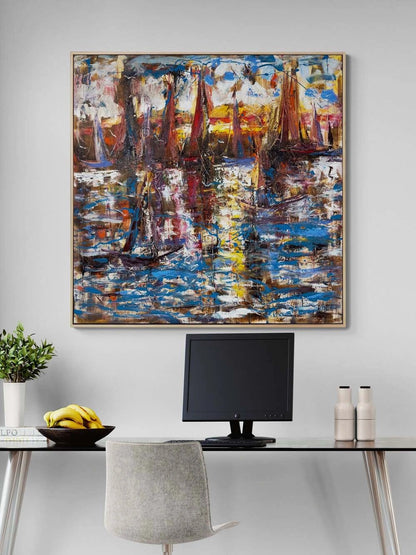 İstanbul'da Kuşların Şarkısı Yağlı Boya Tablosu