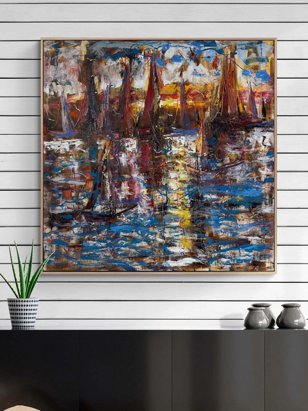 İstanbul'da Kuşların Şarkısı Yağlı Boya Tablosu