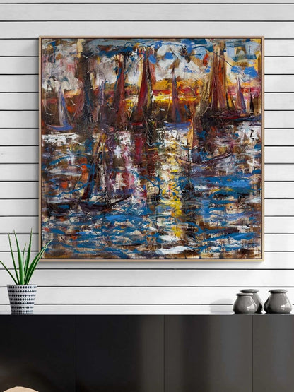 İstanbul'da Kuşların Şarkısı Yağlı Boya Tablosu