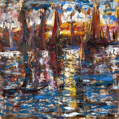 İstanbul'da Kuşların Şarkısı Yağlı Boya Tablosu