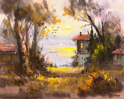 İstanbul'da Sonbahar Yağlı Boya Tablosu