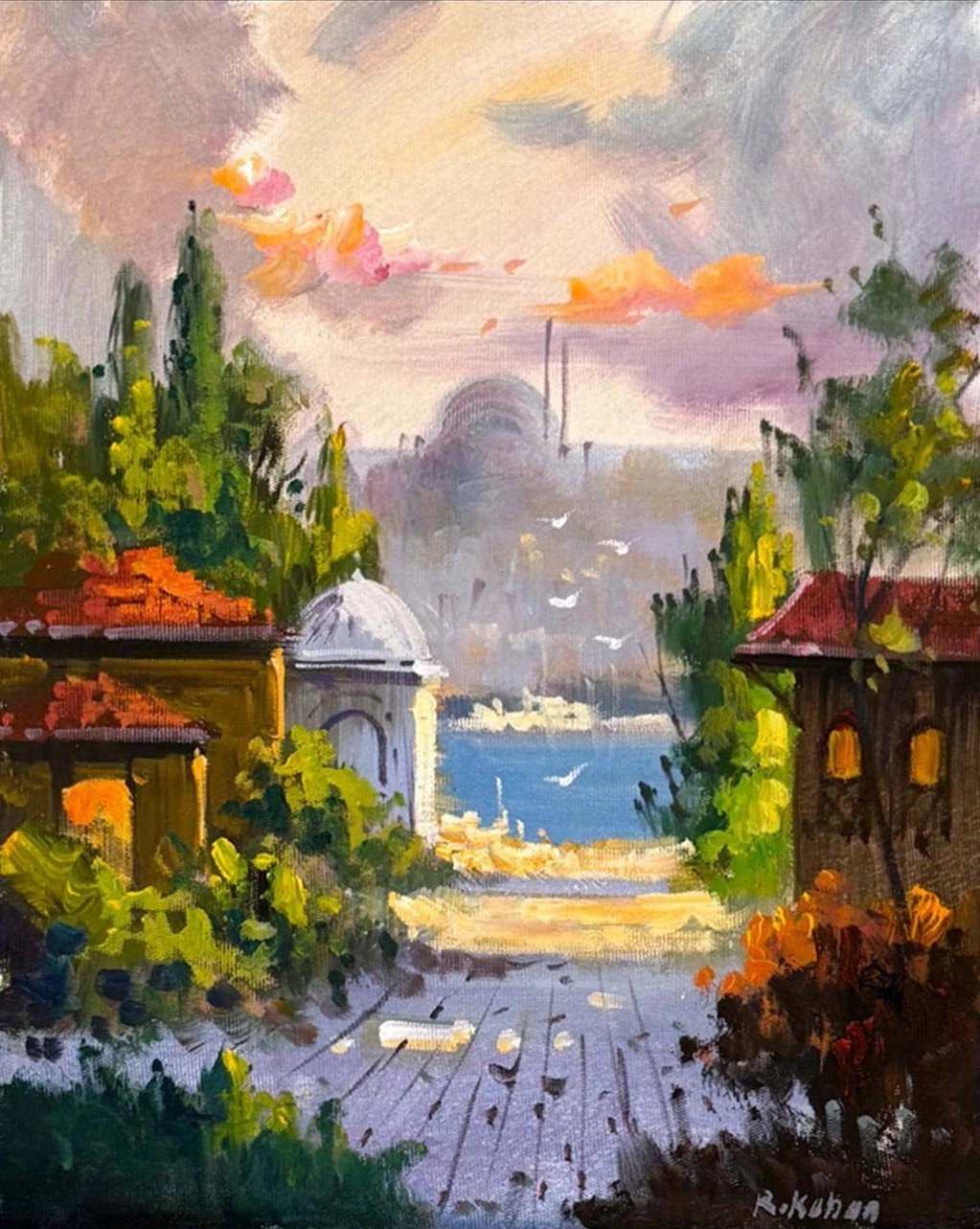 İstanbul'un Sessizliği Yağlı Boya Tablosu