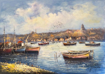 İstanbul’a Doğan Huzur Yağlı Boya Tablosu