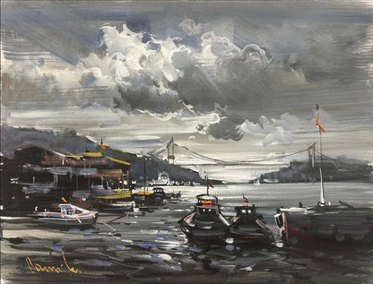 İstanbul’da Bir Gün Yağlı Boya Tablosu