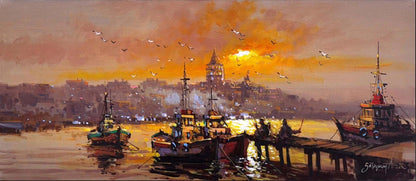 İstanbul’un Işıltısı Yağlı Boya Tablosu