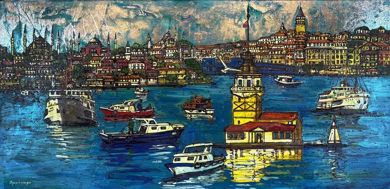 İstanbul’un Kalbi Yağlı Boya Tablosu