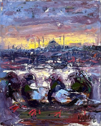 İstanbul’un Kanatları Yağlı Boya Tablosu