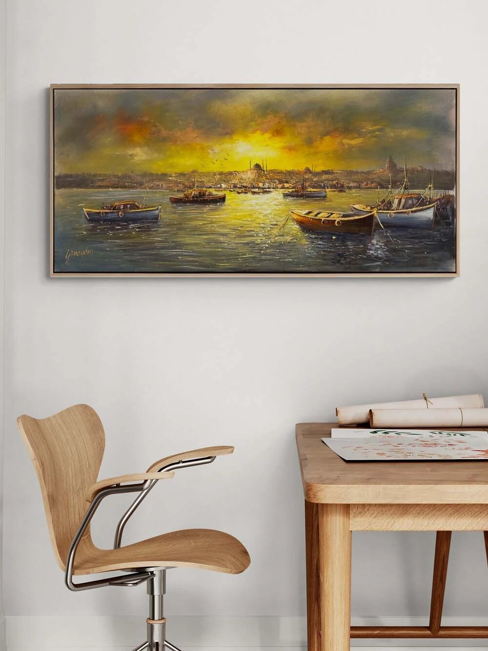 İstanbul’un Sakin Yüzü Yağlı Boya Tablosu