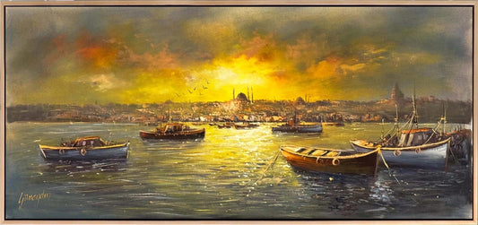 İstanbul’un Sakin Yüzü Yağlı Boya Tablosu