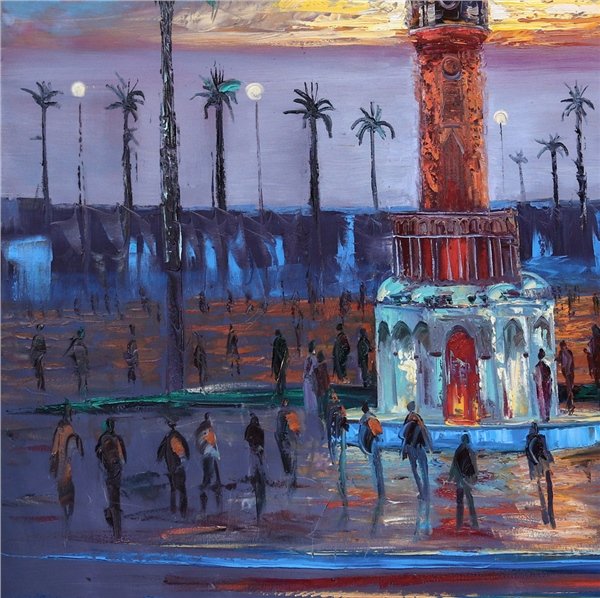 İzmir Saat Kulesi Yağlı Boya Tablosu