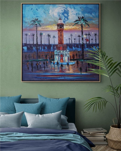 İzmir Saat Kulesi Yağlı Boya Tablosu