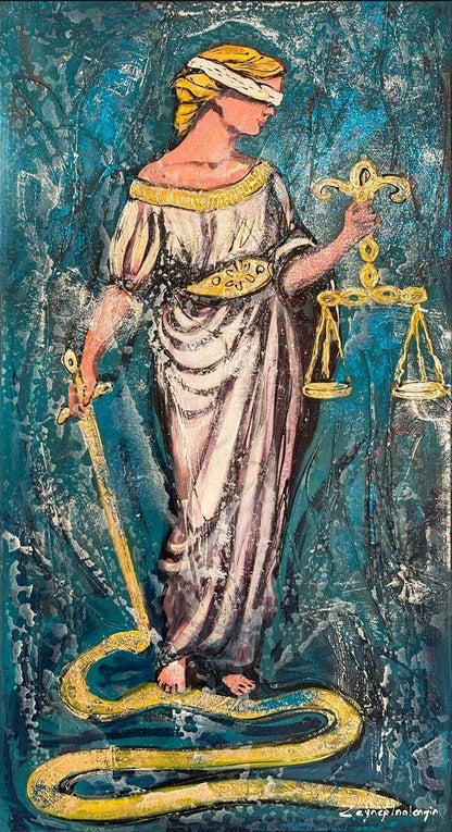 Justitia’nın Terazisi Yağlı Boya Tablosu