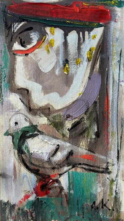 Kadının Kuş Rüyası Yağlı Boya Tablosu