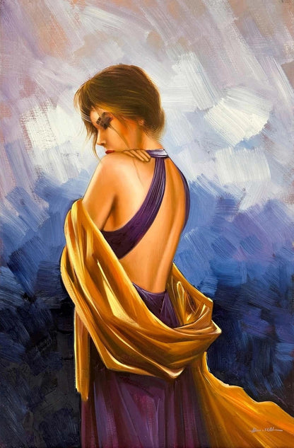 Kadının Zamansız Güzelliği Yağlı Boya Tablosu