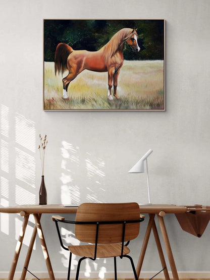 Kahverengi At Yağlı Boya Tablosu