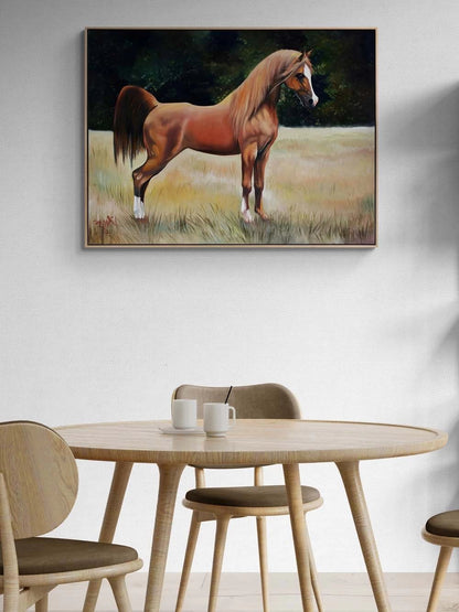 Kahverengi At Yağlı Boya Tablosu