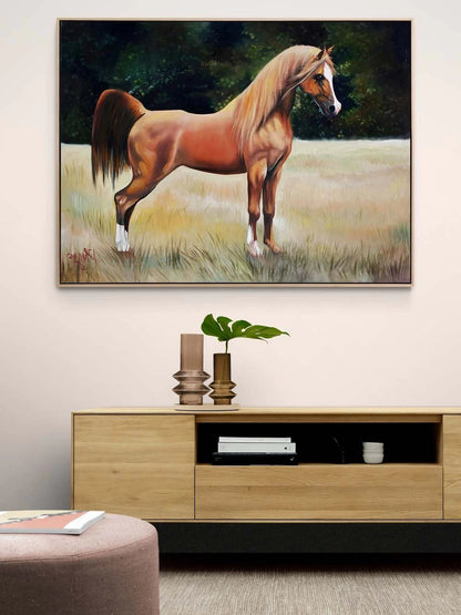 Kahverengi At Yağlı Boya Tablosu