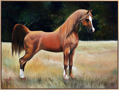 Kahverengi At Yağlı Boya Tablosu