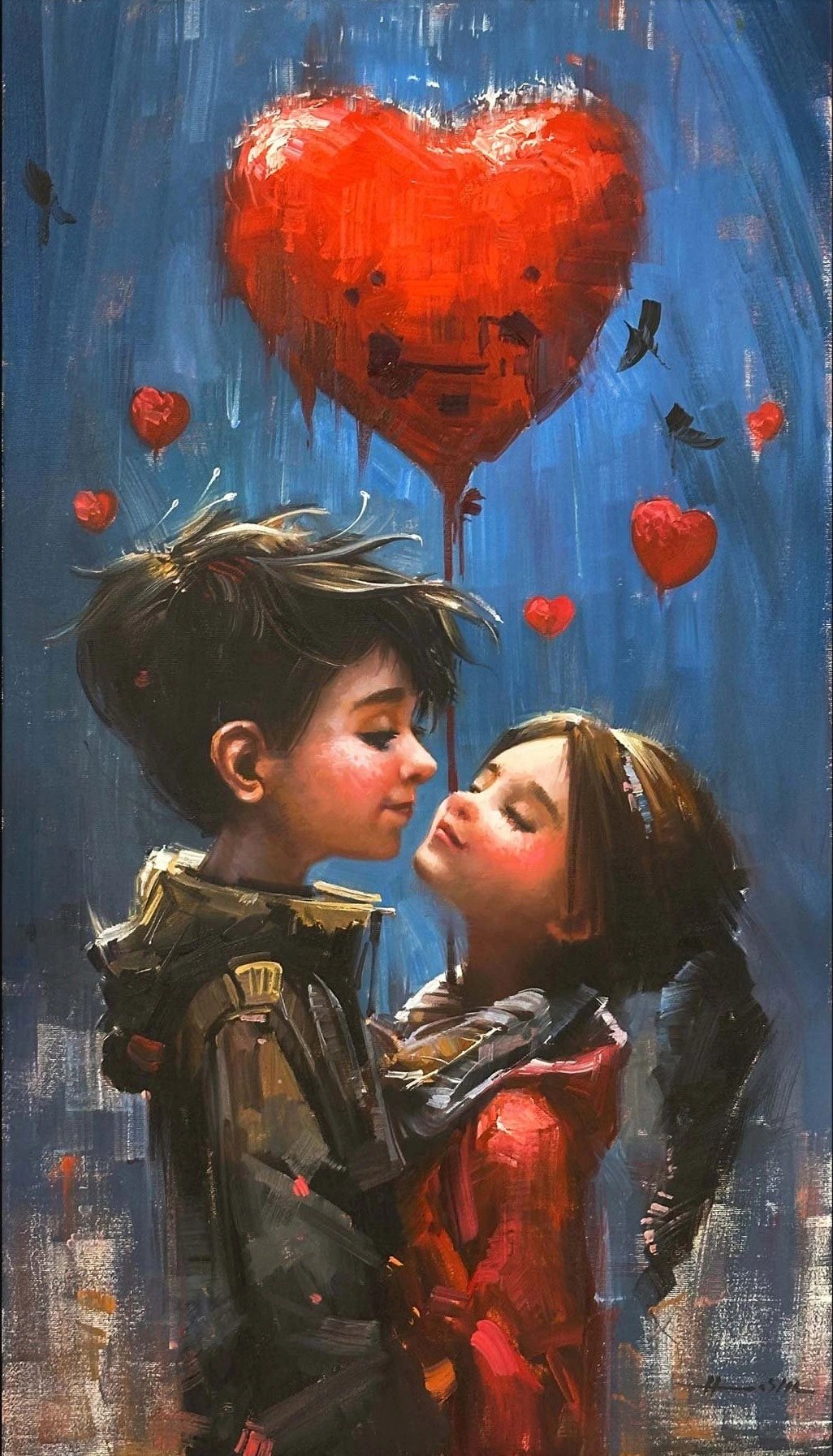 Kalpten Kalbe Yolculuk Yağlı Boya Tablosu