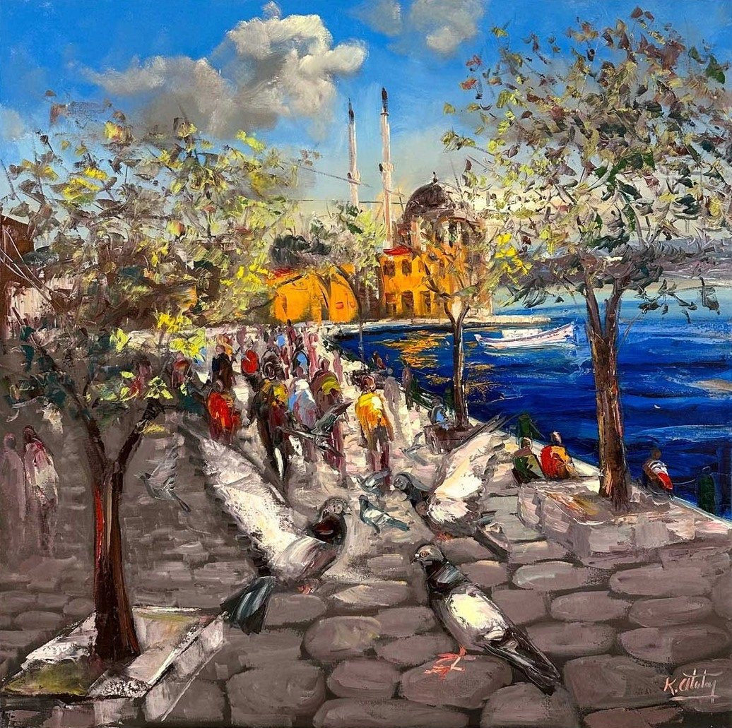 Kanat Çırpışlarıyla Ortaköy Yağlı Boya Tablosu