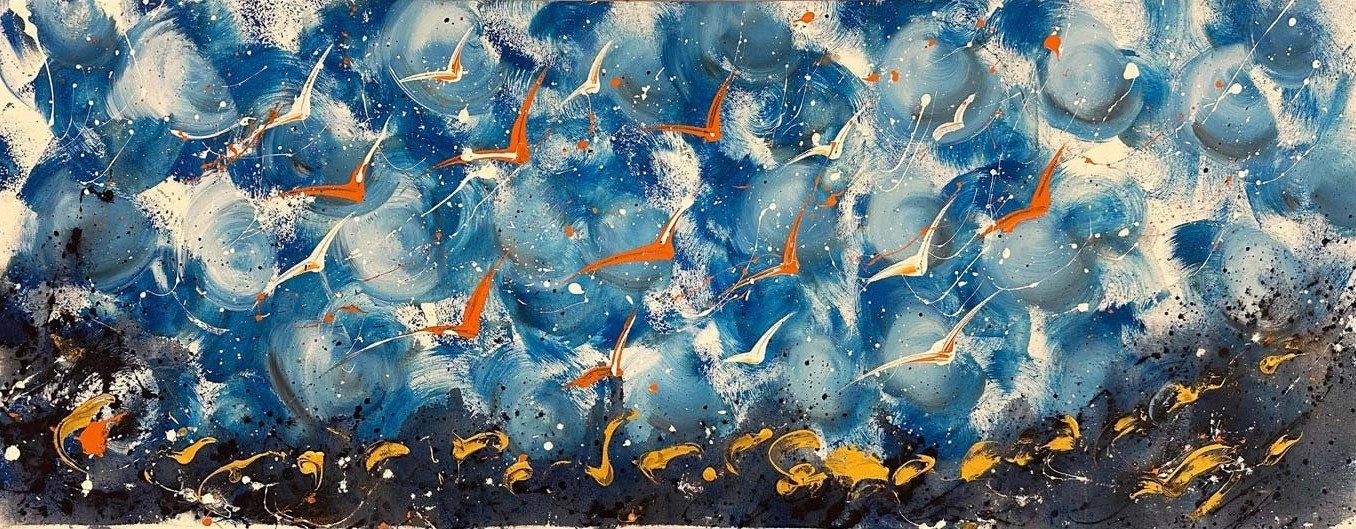 Kanat İzleri Yağlı Boya Tablosu