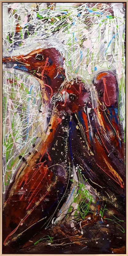 Shadow of Wings Oil Painting | Simurg Art Gallery