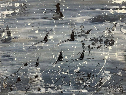 Kanatların Melodisi Yağlı Boya Tablosu