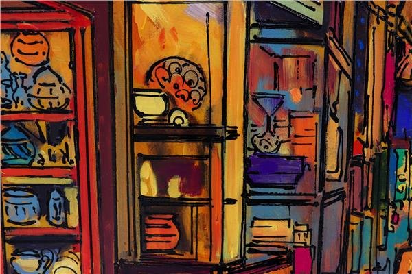 Kapalı Çarşı'nın Atmosferi Yağlı Boya Tablosu