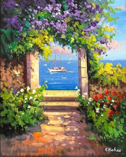 Kapının Ardındaki Işık Yağlı Boya Tablosu