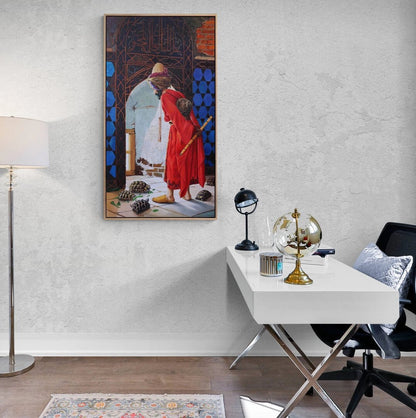 Kaplumbağa Terbiyecisi Özel Sipariş Yağlı Boya Tablosu