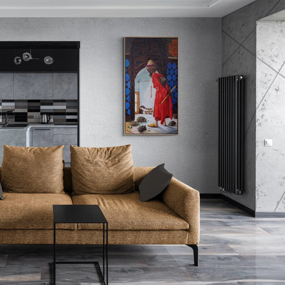 Kaplumbağa Terbiyecisi Özel Sipariş Yağlı Boya Tablosu