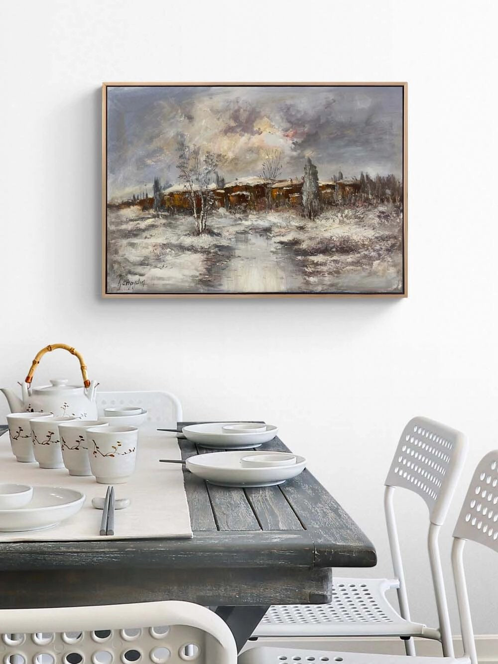 Kar Altında Zaman Yağlı Boya Tablosu