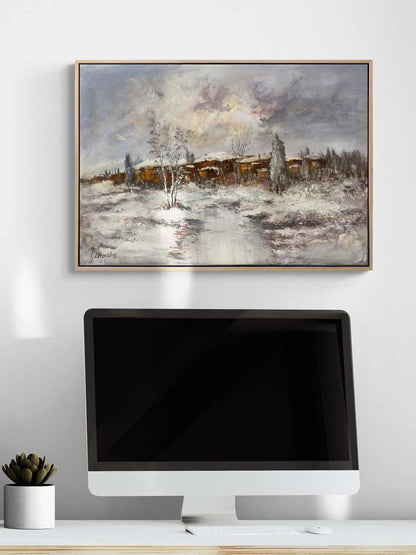 Kar Altında Zaman Yağlı Boya Tablosu