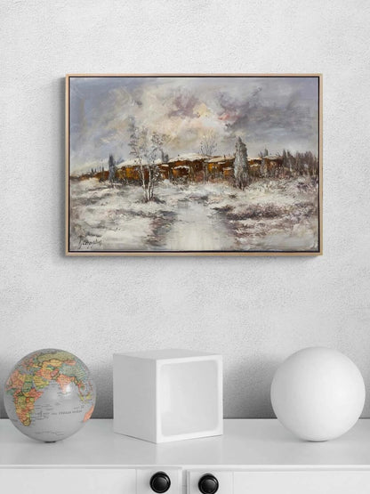 Kar Altında Zaman Yağlı Boya Tablosu