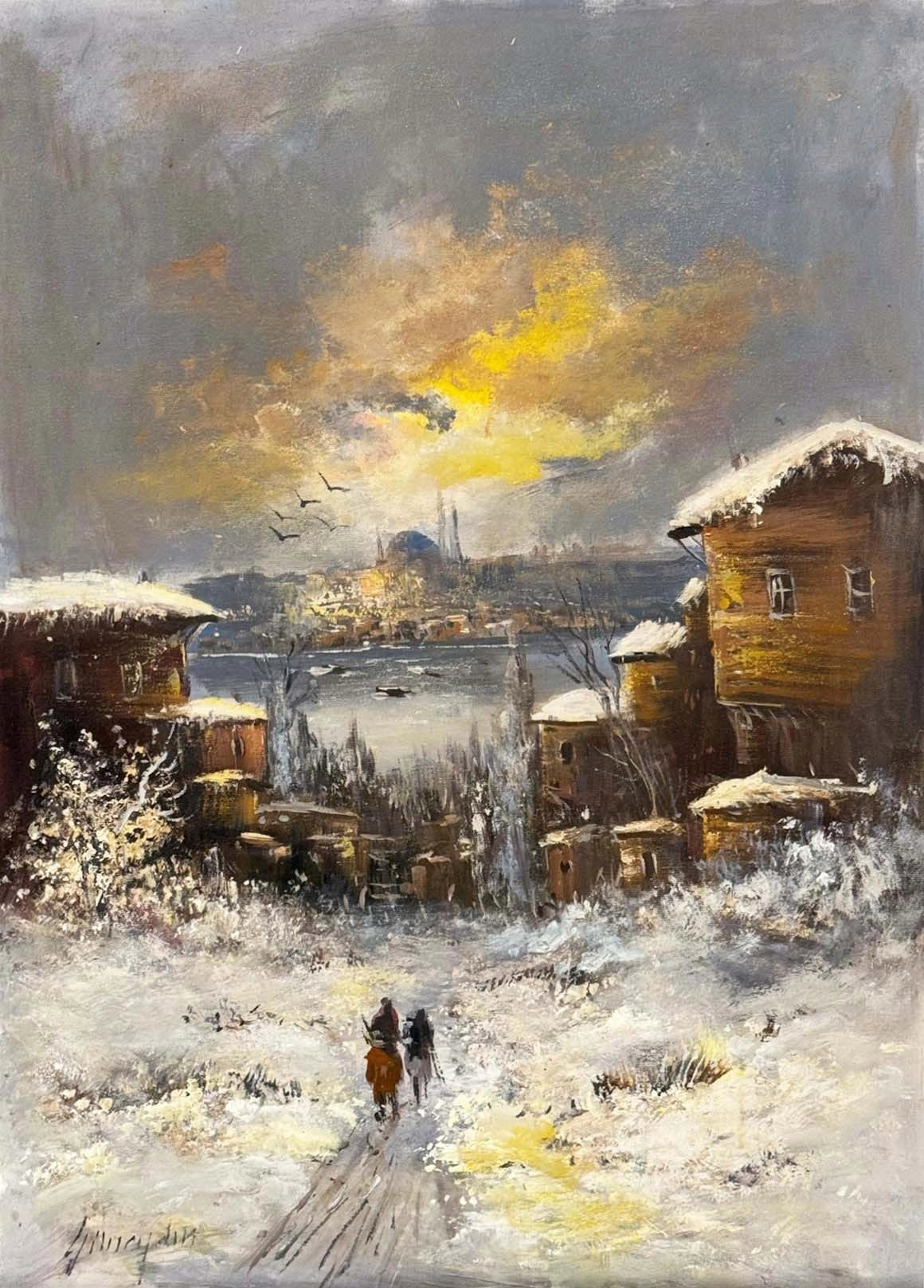 Kara Karışan Hatıralar Yağlı Boya Tablosu