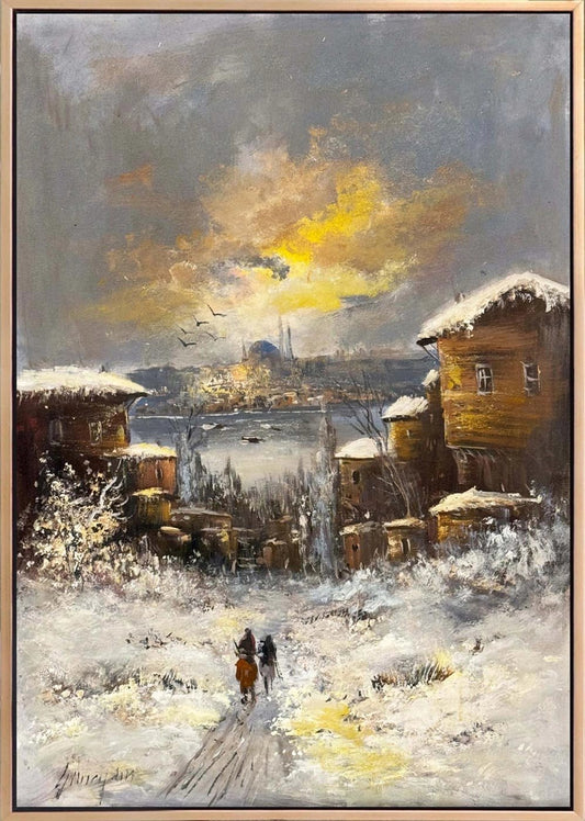 Kara Karışan Hatıralar Yağlı Boya Tablosu