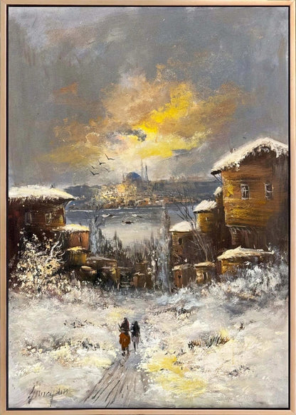 Kara Karışan Hatıralar Yağlı Boya Tablosu