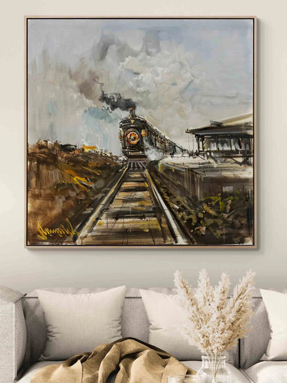 Kara Tren Yağlı Boya Tablosu