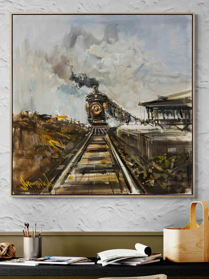 Kara Tren Yağlı Boya Tablosu