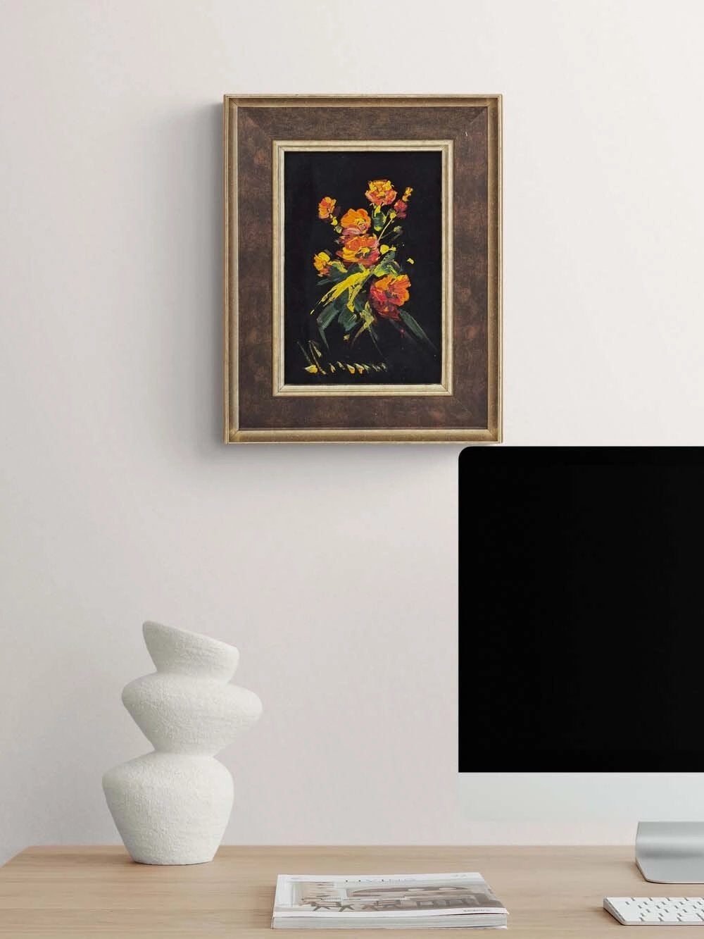 Karanlığa Dokunan Renk Yağlı Boya Tablosu