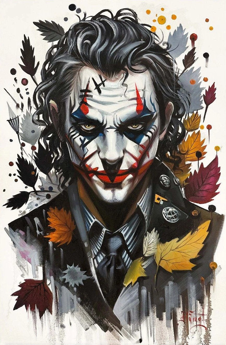 Karanlığın Jokeri Yağlı Boya Tablosu